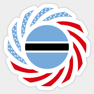 Botswana American Multinational Patriot Flag Series Sticker